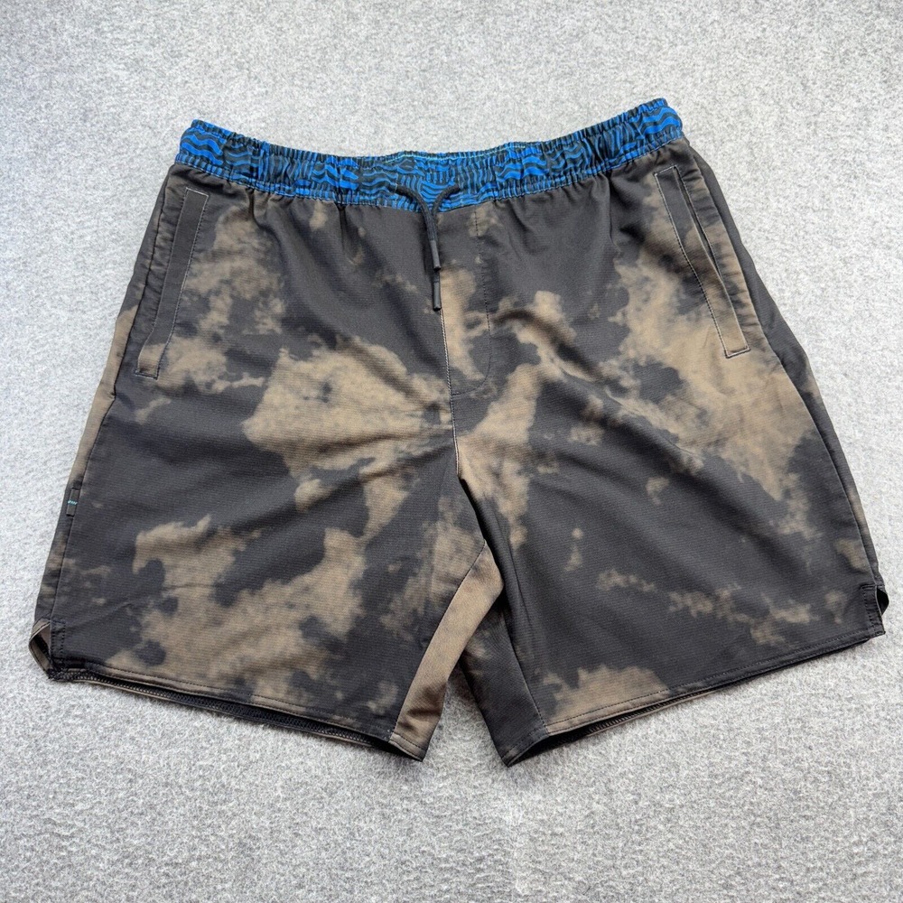 Stance Men's XL Performance Shorts Black Tie-Dye Stretch‎ Athletic Casual Gym